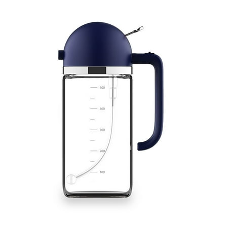 

Glass Oil Sprayer Bottle with Handle Reusable Pour Dispenser Spice Container Salad Dressing Cruet Restaurants Supplies Blue