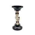 thumbnail image 2 of Halloween Stacked Skull Pillar Candle Holder, Gothic Resin Skeleton Candlestick, Halloween Spooky Tabletop Centerpiece Decor for Pillar Candle, Haunted House & Bar Home Ornament, 2 of 6