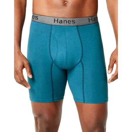 Photo 1 of Hanes Men's Comfort Flex Fit Ultra Soft Cotton Stretch Long Leg Boxer Briefs, 3 Pack