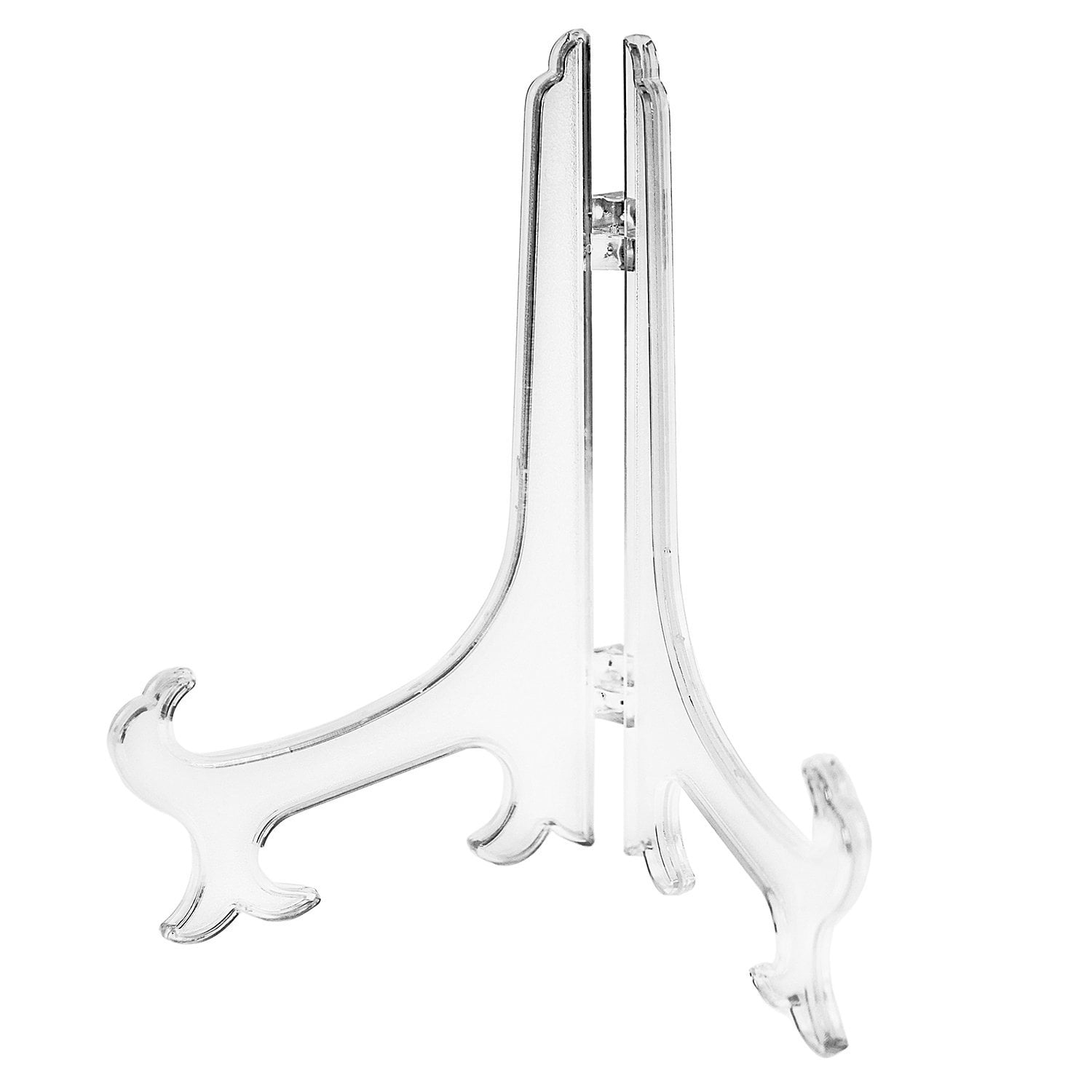 8.5" Clear Plastic Easel Stand Plate Holders (12 Pack) by Super Z