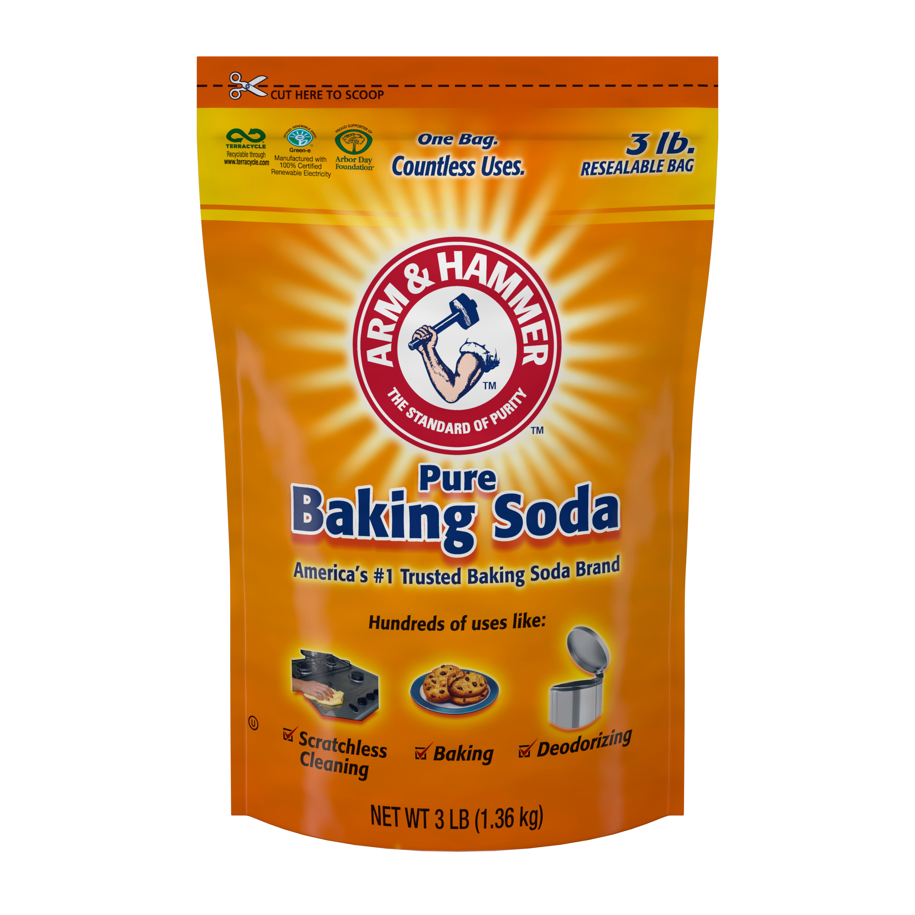 Arm Hammer Pure Baking Soda 3 Lbs Walmart