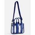 thumbnail image 3 of No Boundaries Women's Game Day Clear Boxy Mini Tote Bag, Cobalt, 3 of 5