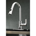 thumbnail image 3 of Kingston Brass LS8721CTL Continental Single-Handle Pull-Down Kitchen Faucet in Polished Chrome, 3 of 9