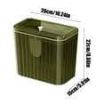 thumbnail image 3 of AuroraX Waterproof Kitchen Trash Can with Lid Odor Seal Hanging 1.8 Gallon Green Transparent Garbage Container Basket Stylish Plastic Contemporary Wall Mounted Trash Bin for Home Bathroom, 3 of 6