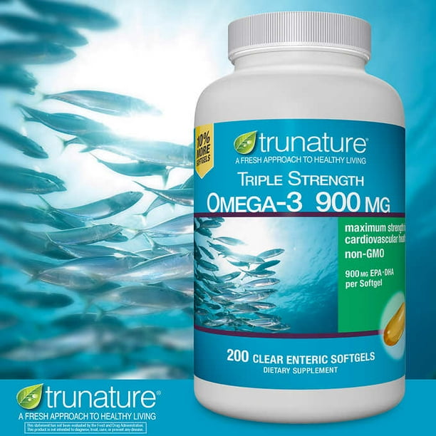 trunature Triple Strength Omega3 900 mg., 200 Softgels Total Fish Oil