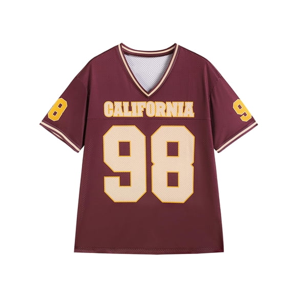 Camiseta LOMON Graphic Tees Summer para hombre y mujer roja 98 L