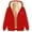 Red, variant on Oalirro Zip Up Hooded Coat for Women Sherpa Lined Fleece Overcoat Winter Warm Jacket Casual Thick Outwear with Pockets