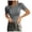 Grey, variant on NJGRAE Double Lined Tops for Women Womens Blouses Dressy Casual Women's Summer Top Short Sleeve Button Ribbed Slim Fit Knit Top Casual Loose Fit Tunic Top Xs