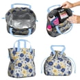 thumbnail image 2 of Pioneer Flower Drawstring Lunch Bag Women - Drawstring Lunch Bag Insulated for Work Office - Stain-Resistant Large Lunchbags for Women with Multi-Pockets, 2 of 6