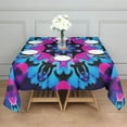 thumbnail image 3 of Colorful Mandala Tie Dye Pattern Square Tablecloth,Waterproof Square Table Cover,Wipeable Spillproof Washable Table Cover for Home Kitchen Party Decor 52"x52"(132x132cm), 3 of 6