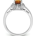 thumbnail image 3 of Sterling Silver Rhodium Whiskey Quartz Diam. Ring (Size 6) Made In China qr4560wq-6, 3 of 6
