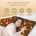 thumbnail image 4 of Gaeub Autumn Leaves Printed Long Body Pillowcase Envelope Closure 1 Pack Wrinkle for Night Sweats - 20x54 in, 4 of 8