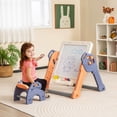 thumbnail image 2 of Costway Caballete De Arte 6 En 1, Con Mesa Reversible Y Bloques De Construcción, Espacio De Almacenamiento Oculto Y 4 Cestos Extraíbles, Para Jugar Con Arena Y Agua, Para Niños De 3 A 8 Años, 2 of 4