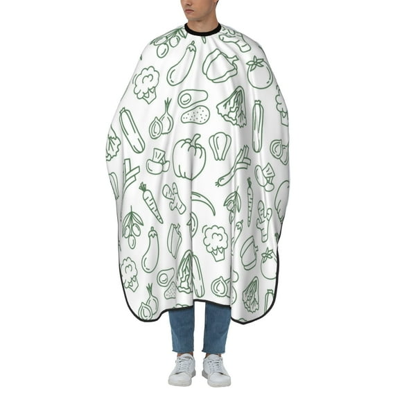 ZICANCN Hair Cutting Cape for Adults, Green Fruits Vegetables Cape Salon Barber Cape for Hair Stylist Shampoo Capes Waterproof, 55x66 Inches