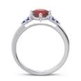 thumbnail image 4 of 2.15 T.C.W Round Cut Garnet & Blue Sapphire Gemstone Trendy Engagement Ring for her Solid 14K White Gold Size 5.5 by Diamond-Capitals, 4 of 7