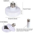 thumbnail image 2 of 2 Pack Battery Operated Light Bulbs for Lamps with Remote,Replacement AA Bulbs,Battery Powered LED Puck Lights With E26 Screw in Non Electric Wall Sconce and Pendant light Fixture, 2 of 10