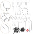 thumbnail image 1 of OULII 1Set Assorted Color Metal Pegboard Hooks Durable Tool Hangers for Garage Storage, 1 of 7