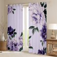 thumbnail image 2 of Feelyou Purple Floral 2-Pack Blackout Curtains (52x84), Plant Southwestern Window Decor, 2 of 6