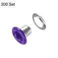 thumbnail image 3 of 200set Grommets Kit Metal Eyelets 3mm Grommet Tool for Shoes Clothes Belt Bag DIY Project, Purple, 3 of 7