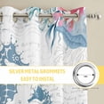 thumbnail image 6 of Coastal Seahorse Kitchen Curtains Window Panels, Summer Beach Nautical Ocean Coral Insulated Window Treatment Curtain, Grommet Curtains for Bedroom/Living Room/Bathroom, 2 Piece 42"Wx54"L, 6 of 8