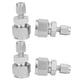 thumbnail image 5 of Adaptador de tubo de compresión de acero inoxidable, 4 piezas Adaptador de tubo de compresión de acero inoxidable Reductor de doble férula Recto Compacto y liviano, 5 of 8