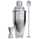thumbnail image 1 of Cuchara de barra de acero inoxidable de Metal de alta calidad, coctelera Boston, juego de herramientas de barra Jigger de medición doble Sincero Hogar, 1 of 6