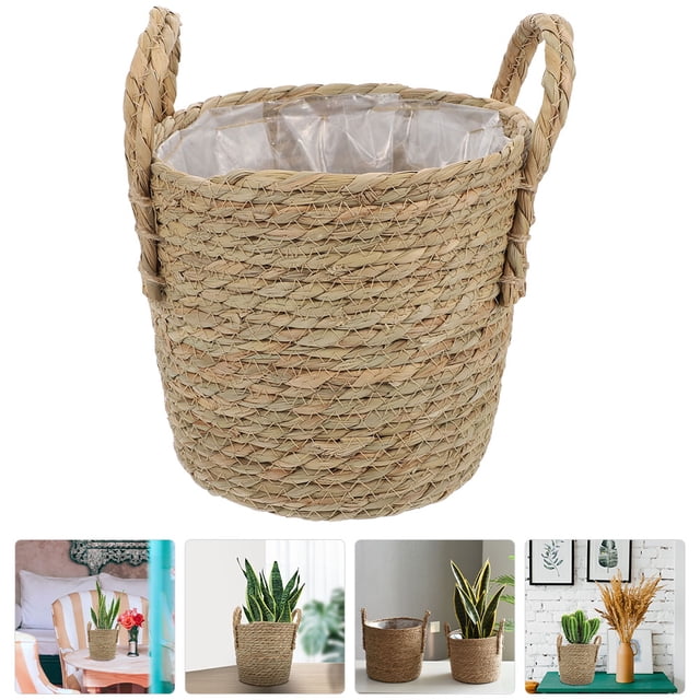 unbranded Maceta Tejida Para Plantas De Interior Con Y Asa De Transporte