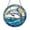 Acrylic 3.5 Inch, variant on Ocean Creature Stained Glass Panel – Wave Inspired Circular Window Decor