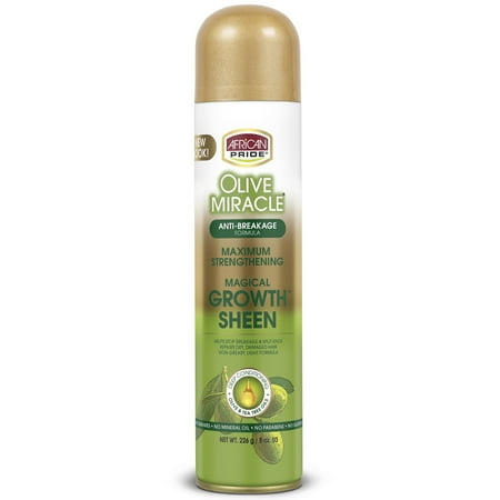 African Pride Olive Miracle Growth Sheen 8 Oz. Pack of 3