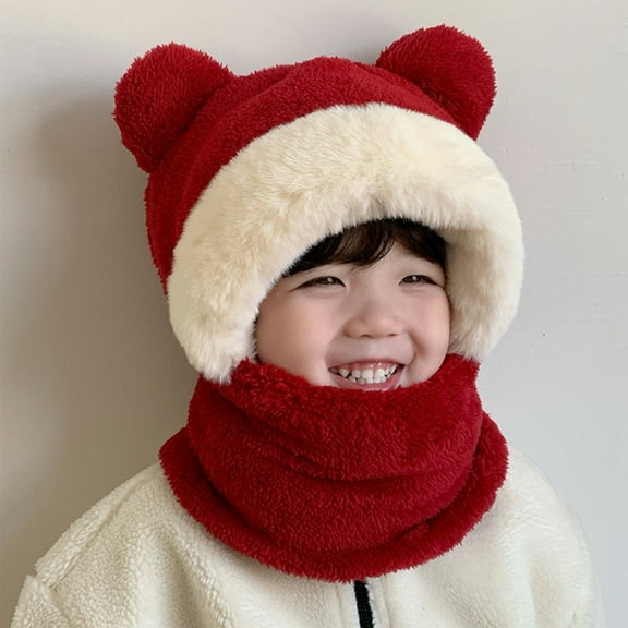 Winter Hats Fox Hat Brick Red Caps Earflap Hood Scarves Skull Caps Women'S Winter Scarves