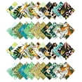 thumbnail image 2 of Soimoi 40Pcs Tropical Print Cotton Precut Fabrics For Quilting Craft Strips 2.5 inches Jelly Roll - Black & Green, 2 of 9