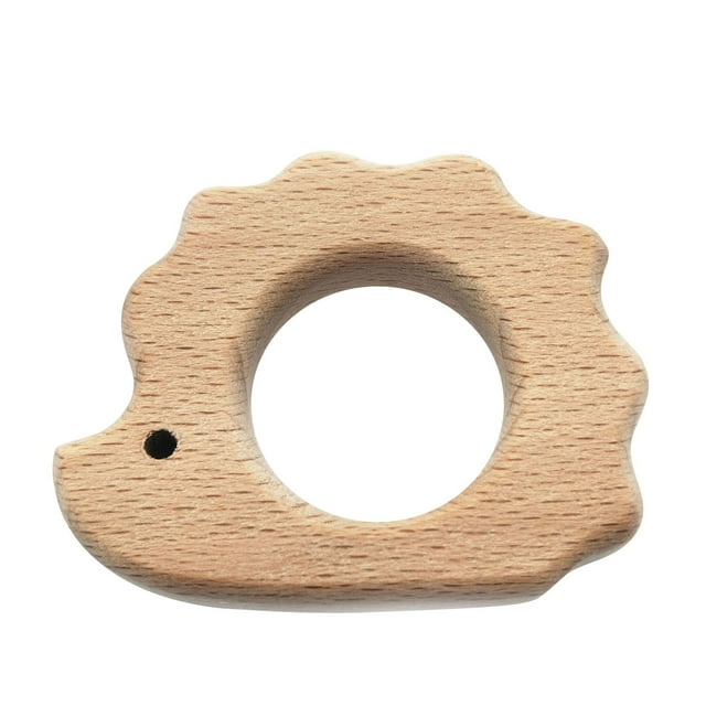 Xihbxyly Mordedor para Bebé, Juguete Molar de Madera de Haya, Material Seguro y Duradero, Diseño de Dibujos Animados Suaves, Perfecto para Aliviar La Dentición, Apto para Niños a Partir de 6 Meses, T