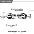 thumbnail image 3 of U7 Mens Cool Earrings Hypoallergenic Stainless Steel Vivid Dinosaur Earring For Halloween Birthday Gift for Son, 3 of 8