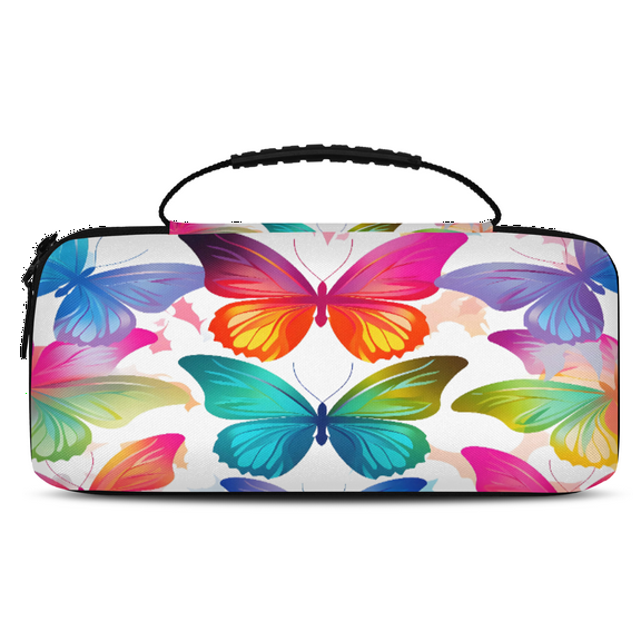 Herdesigns Rainbow Butterfly Carrying Case for Nintendo Switch 2 with 20 Game Card Slots, Portable Travel Carry Case for Accessories and Console