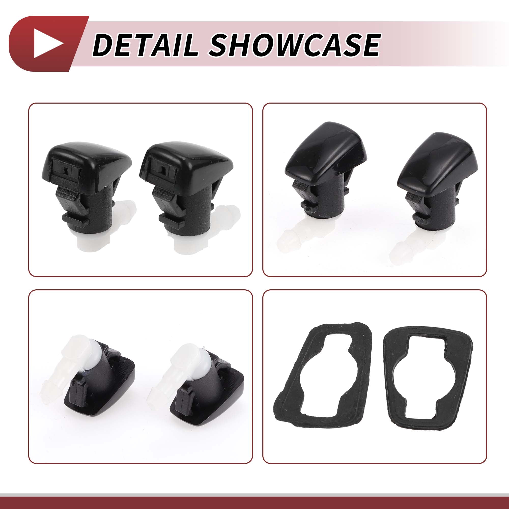 Unique Bargains 2pcs Windshield Washer Nozzle for Cadillac SRX for Cadillac SRX
