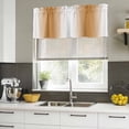 thumbnail image 5 of Burnt Orange White Ombre Valances for Windows, Decorative Rod Pocket Window Valance Curtains, Modern Abstract Art Farmhouse Gradient Short Curtain Drapes for Living Room, 2 Panels, 60" W x 18" L, 5 of 8
