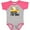 Baseball Heather and Hot Pink, variant on Inktastic 1st Birthday Construction Truck Boy Boys Baby Bodysuit