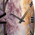 thumbnail image 3 of Designart "les Arbres Roses Aiment la Rivière expression II" Paysages Horloge Murale Surdimensionnée, 3 of 6