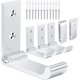 thumbnail image 1 of Ganchos de pared plegables ZHAOCHENG 6 uds ganchos de aluminio inoxidable para abrigos toallas de baño plata mate, 1 of 5