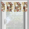 thumbnail image 2 of Ambesonne Vintage Valance Pack of 2, Exotic Climbing Ivy, 54"X12", Brown Sand Brown Red, 2 of 5