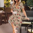 thumbnail image 3 of Disketp German Shepherd Dog para Vestido de Manga Corta para Mujeres, Vestidos de Verano para Mujeres, Casual y Holgado para la Playa, 3 of 6