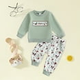 thumbnail image 2 of UYYX Boy Clothes Boy Clothes 12-18 Months Toddler Boy Sweatshirt Outfit Long Sleeve Shirt Jogger Pants Fall Outfits Winter Clothes Set 6-12 Months, 2 of 8