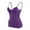 Purple, variant on Daznico Tank Tops for Women,Shelf Bra Camisoles Adjustable Spaghetti Strap Tank Tops Basic Layer,Size M