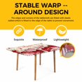 thumbnail image 4 of Pink Valentines Day Table Cloths for 4 Foot Rectangle Tables, Love Heart Eucalyptus Botanical Retro Patio Waterproof Elastic Fitted Tablecloths, Washable Rectangular Table Cover for Camping, 4 of 8