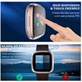 thumbnail image 4 of REQO Étui Ultra Fin Protecteur d'Écran Compatible avec Fitbit Versa 2, Lot de 3 Étuis de Protection TPU HD Résistant aux Rayures Absorbant les Chocs pour Accessoires de Bracelets de Montre Intelligente Versa 2, 4 of 8