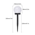 thumbnail image 2 of Yuarrent 4 uds/1 ud. Bola de luz LED para exteriores, lámpara de suelo con energía Solar para jardín, Patio, paisaje, impermeable, luz de suelo en Iluminación y accesorios blanco 10x33cm Yuarrent HA7088-02B, 2 of 6