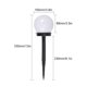 thumbnail image 3 of Cateissary 4 uds/1 ud. Bola de luz LED para exteriores, lámpara de suelo con energía Solar para jardín, Patio, paisaje, impermeable, luz de suelo en Iluminación y accesorios blanco 10x33cm Cateissary HA7088-02B, 3 of 6