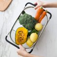 thumbnail image 4 of Stainless Steel Colander Sink Retractable Fine Colander With Handles Large Colander for Kitchen Pasta Food Basket Vegetable Fruit, 4 of 6