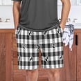 thumbnail image 7 of Buffalo Plaid Anchor Men's Athletic Shorts,Men's Pajama Bottoms for Home and Rest-L, 7 of 7