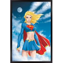 DC Comics - Supergirl - Clouds Wall Poster, 14.725" x 22.375", Framed